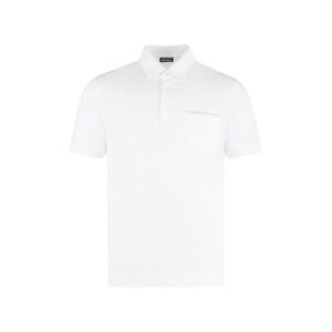 ZEGNA Cotton Pique Polo Shirt with Pocket Men WHITE T-Shirts
